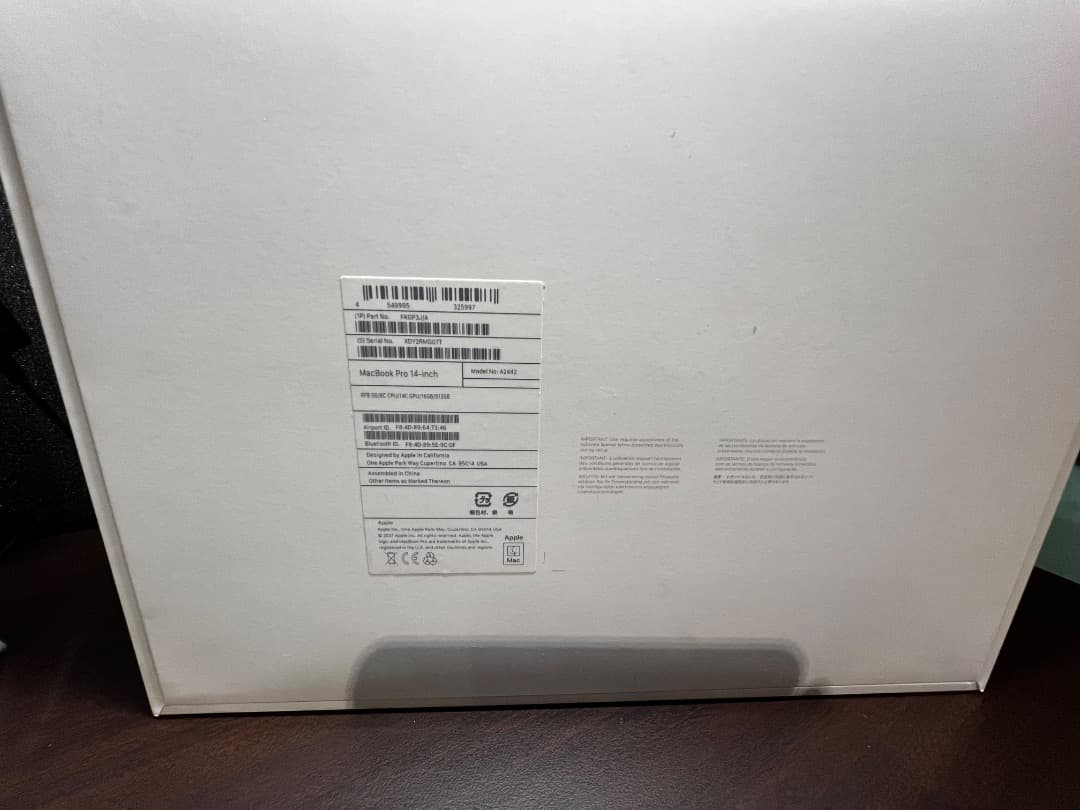 MacBook Pro 14インチ 2021 M1 Pro 16GB 512GB