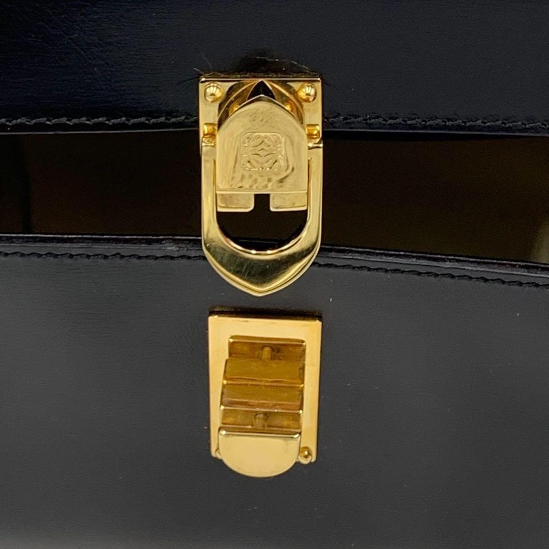 極美品 ロエベ トップハンドル ハンドバッグ アナグラム バニティ フォーマル