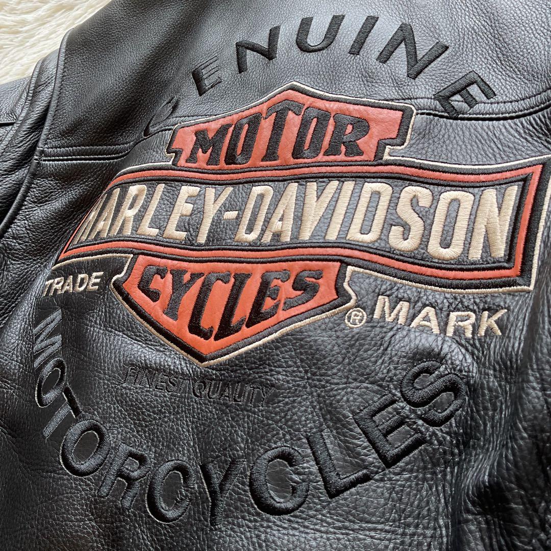 美品✨ハーレーダビッドソン　レザージャケット　シングルライダース　M 黒　現行