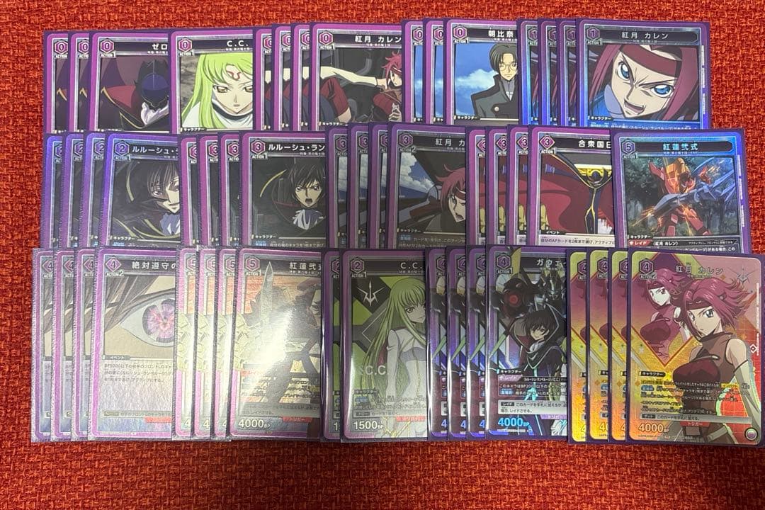 ユニオンアリーナ　コードギアス　デッキ　ゼロカレン　ルルーシュ