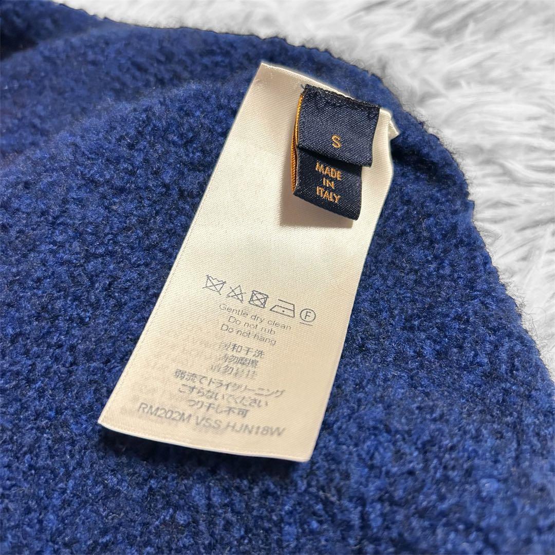 【美品】ルイヴィトン LVインタルシアクルーネックニット セーター ブルー