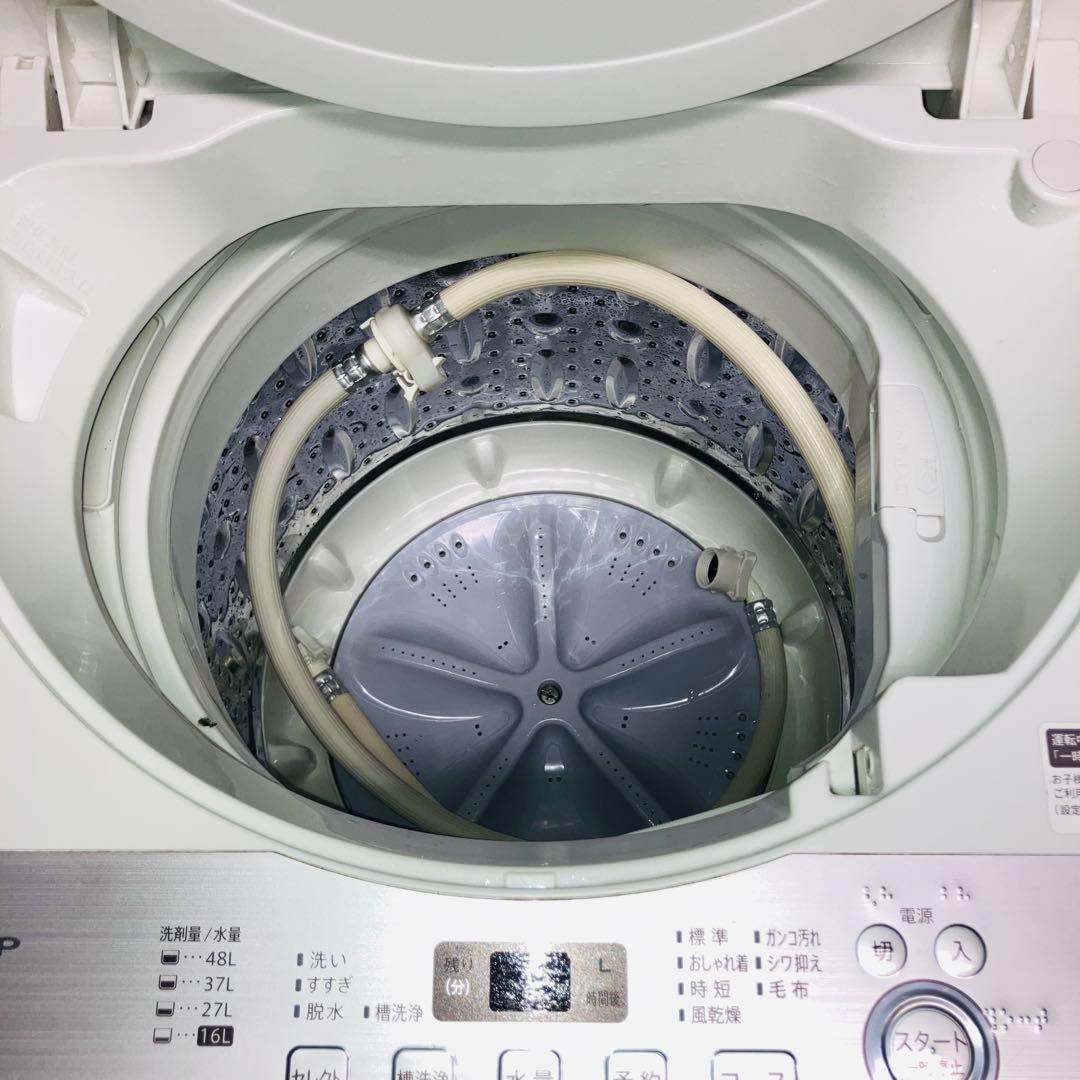 1r54. SHARP 5.5kg 全自動洗濯機 ES-GE5B 2018年製