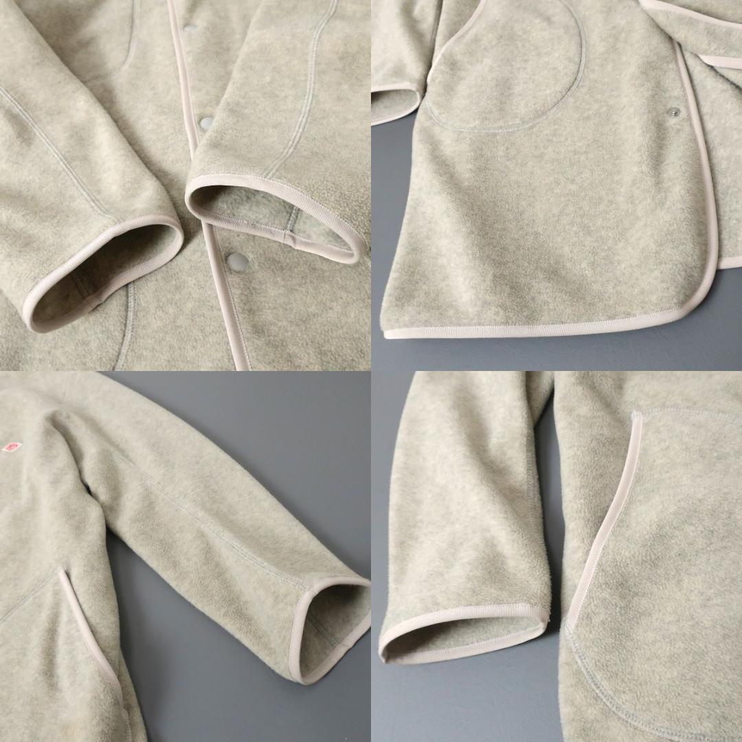 DANTON Vネックロングカーディガン　ノーカラー/フリースコート