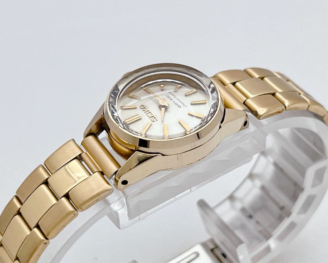SEIKO クイーンセイコー 手巻き 王冠メダリオン カットガラス ゴールド