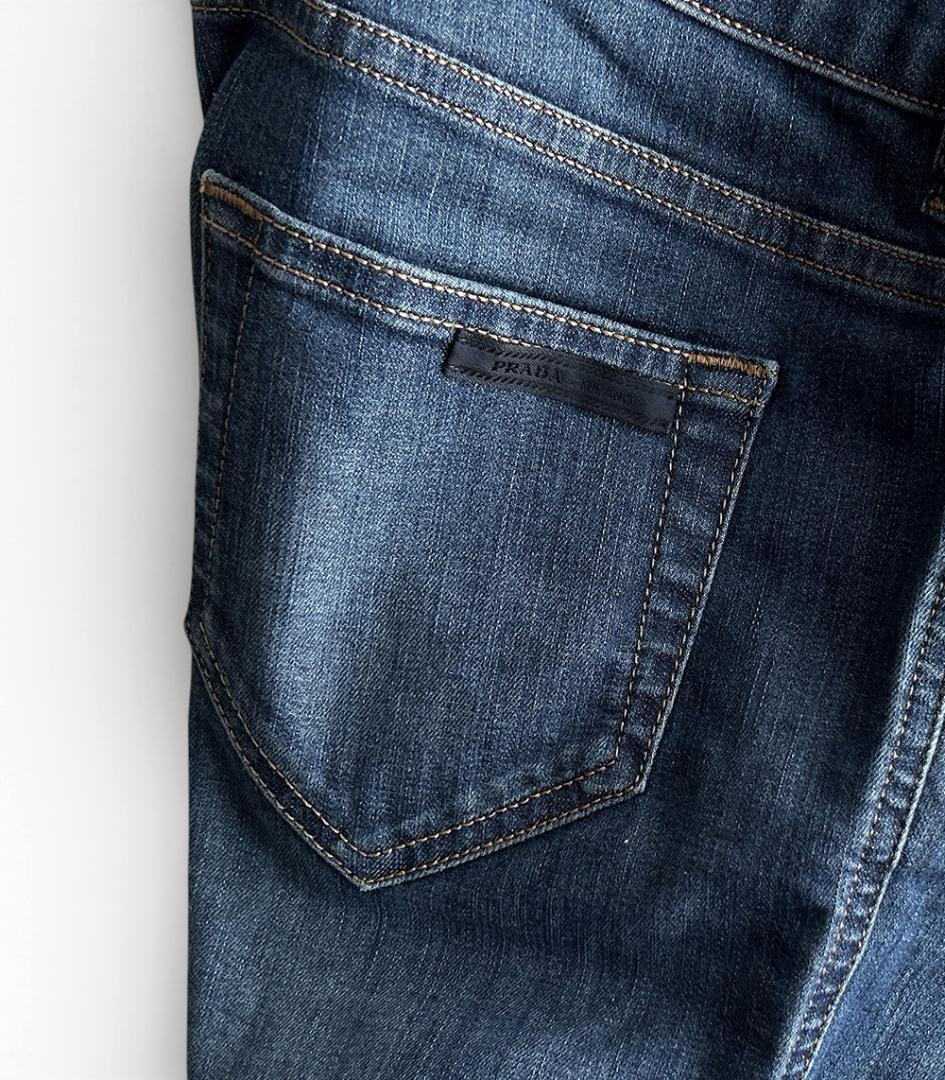 ray！PRADA軽量 ハイストレッチ ブランドタグ＆刻印デニムジーンズ