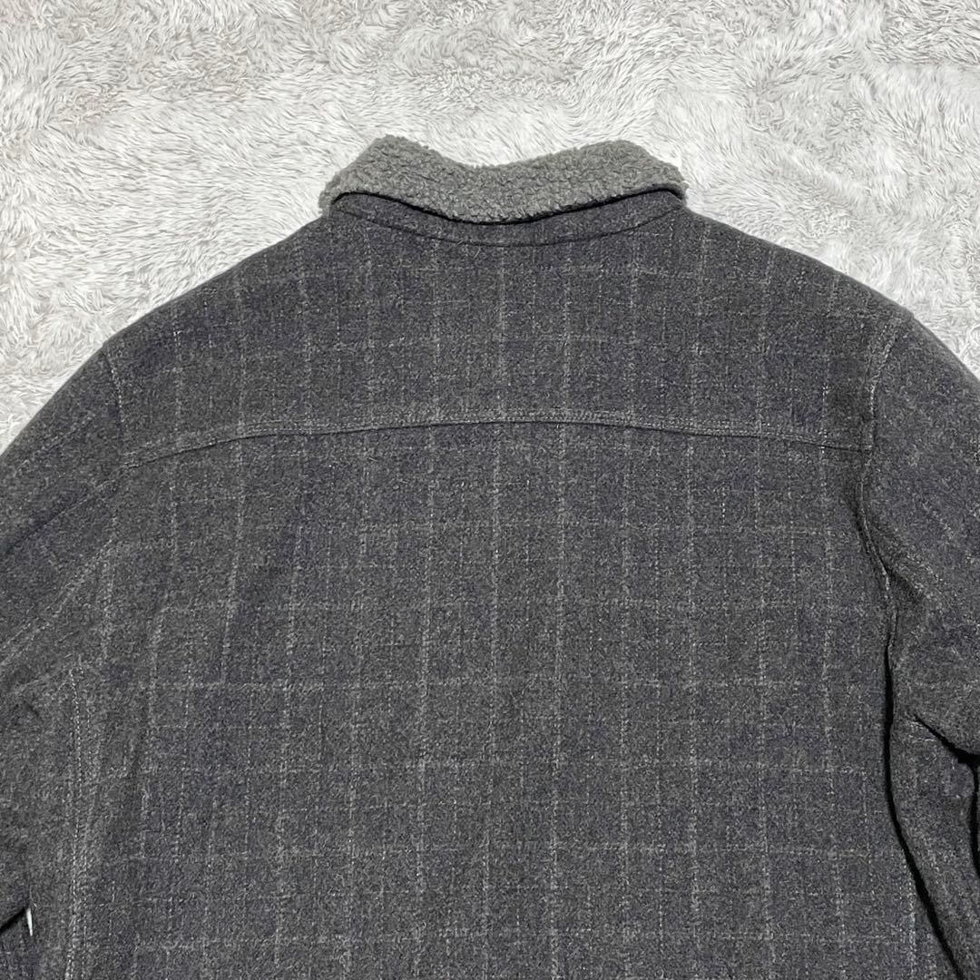 OLD GAP ウールジャケット　00s Y2K 短丈　襟ボア　チェック　XL