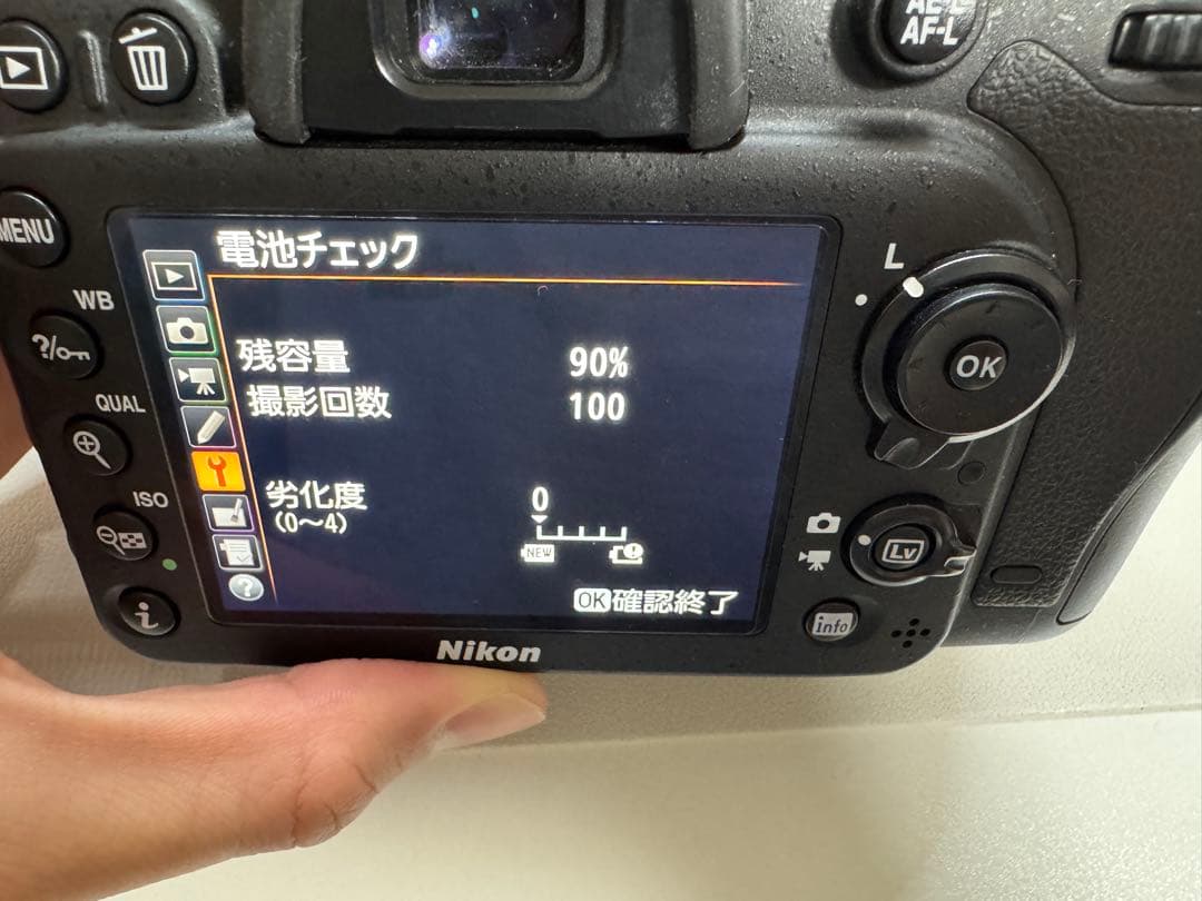 NikonD7200 バッテリー美品 即使用可能品