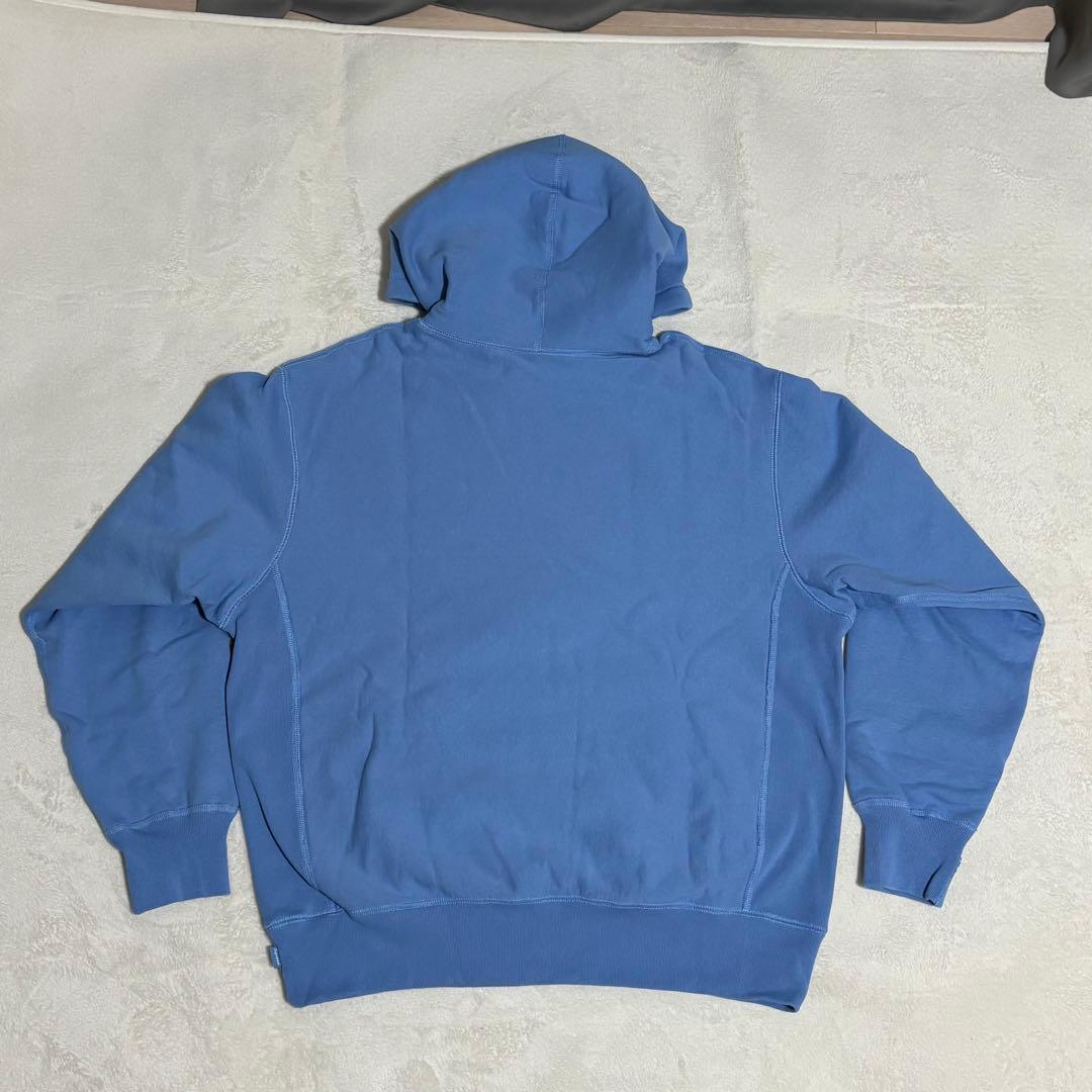 21 【極美品】シュプリーム　パーカー　ライトブルー　Mサイズ　モーションロゴ