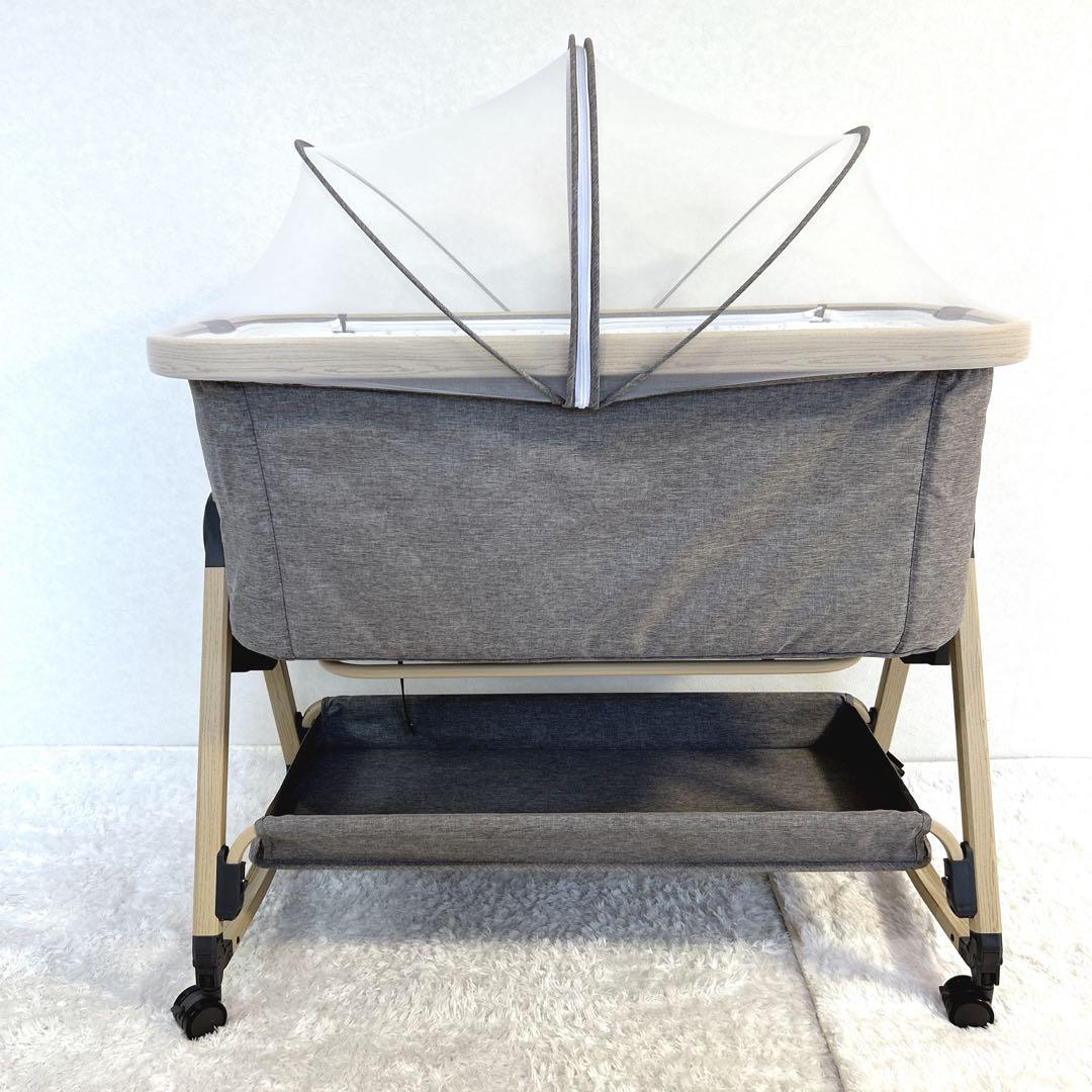 【美品】playkids Maydolly HZDMJ ベビーベッド グレー