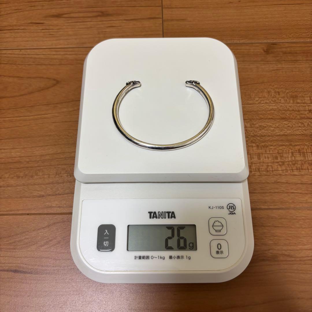 CHROME HEARTS スキニー ダブル ドッグ バングル ブレスレット