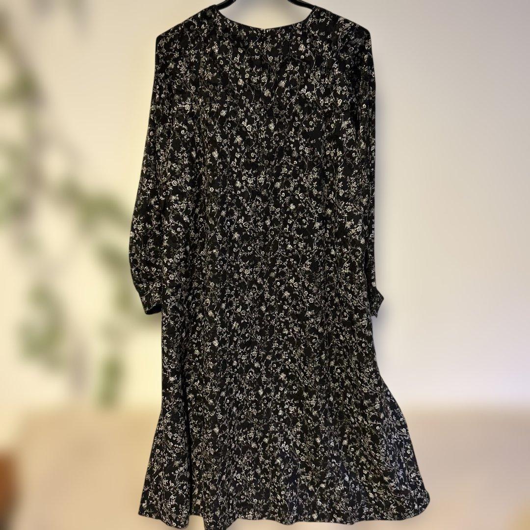 foufou シフォンジョーゼットジャガードドレス