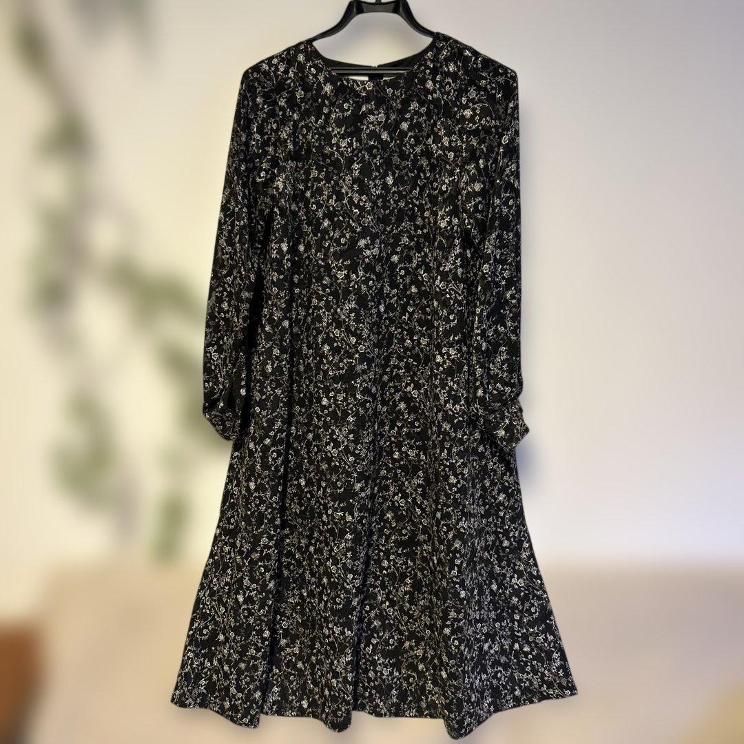 foufou シフォンジョーゼットジャガードドレス