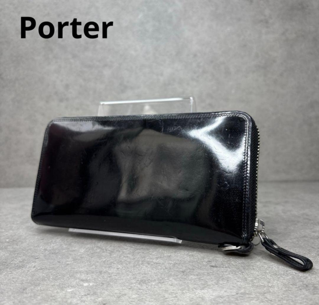 激レア美品！Porter ポーター　 最上級　馬革　ブラック 長財布 dカン