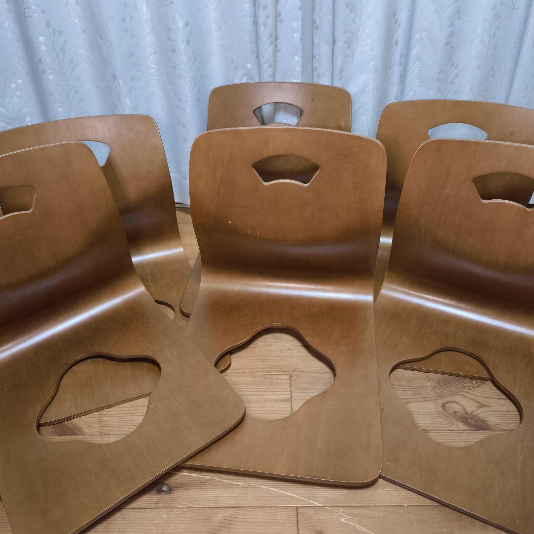 Simple Life シンプルライフ 木製 座椅子 6脚セット