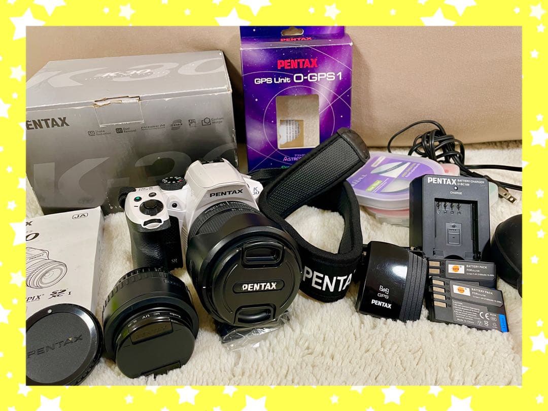 【希少】O-GPS1 ＋ レンズ2本 ＋ ペンタックスK-30本体（ジャンク）