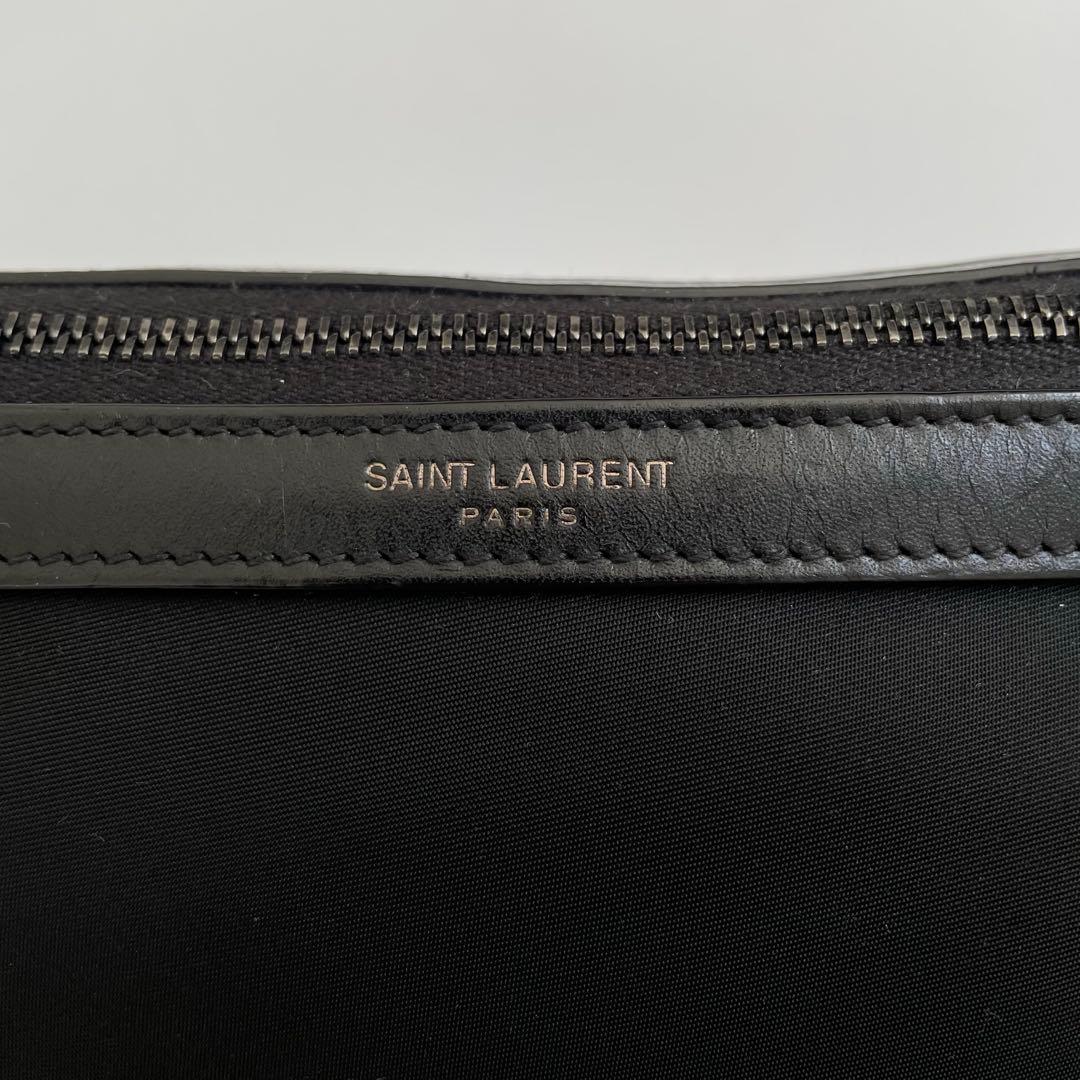 【未使用級】サンローラン ベルトバッグ ボディバッグ ナイロン ロゴプリント 黒