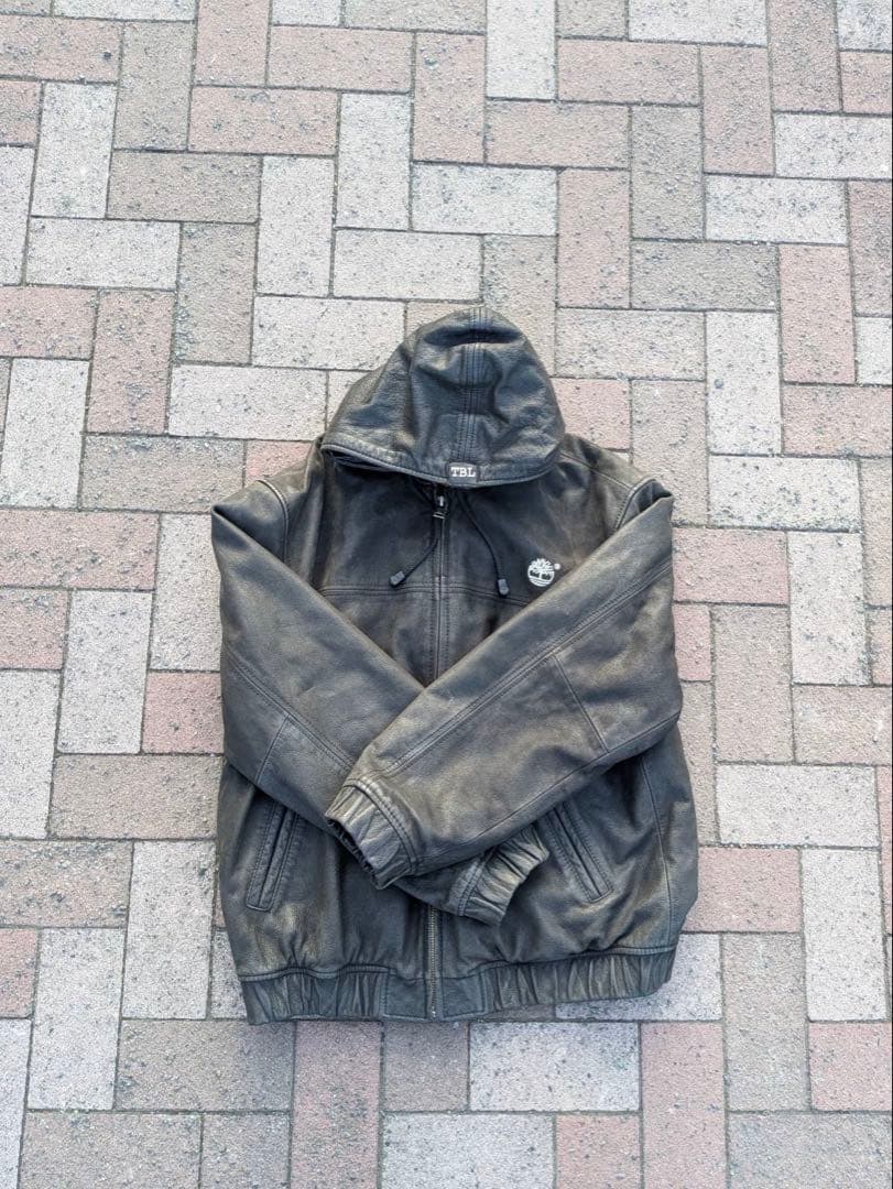 【超激レア】2003年製Timberland ブラック レザージャケット
