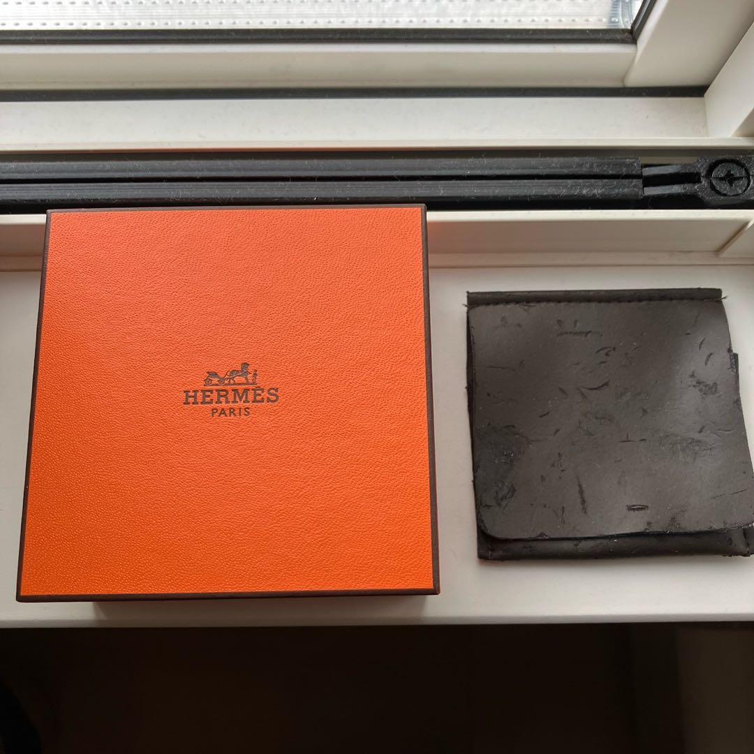 美品 HERMES エルメス マネークリップ シルバー925 エヴリン 箱付き