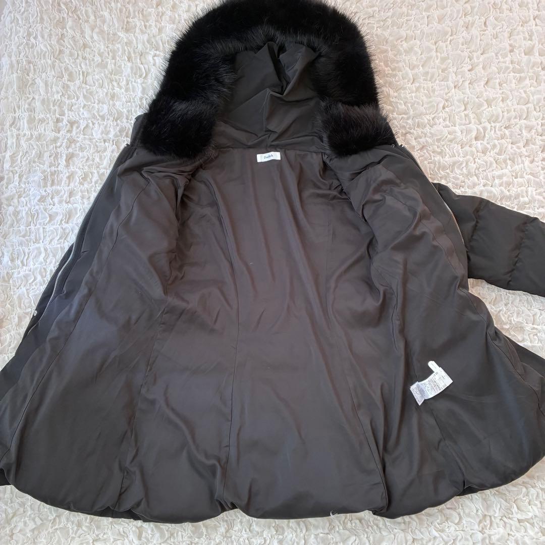 Darich レディミディダウンコート　Ｓ黒　ベルト欠品