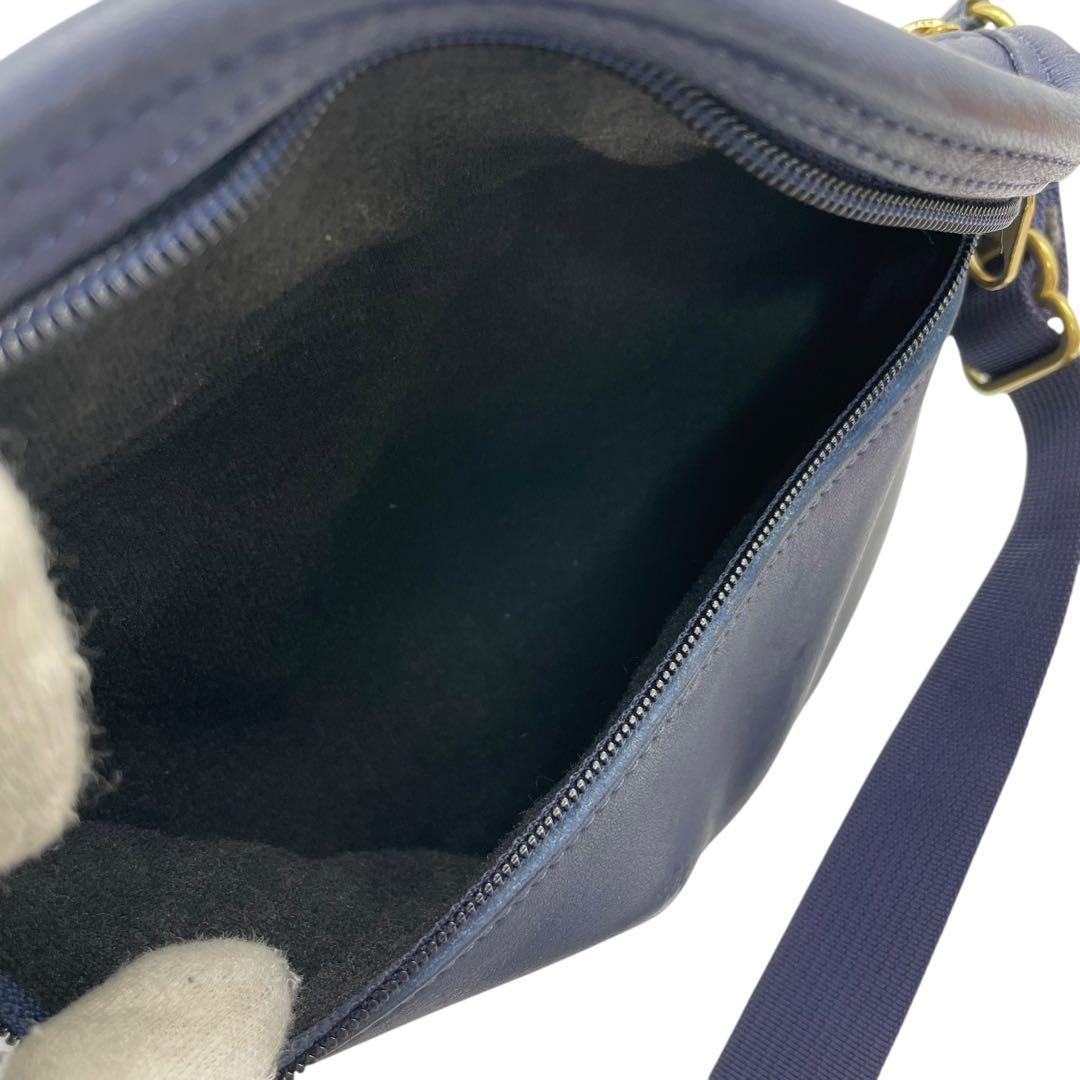 オールドコーチ 0987 ショルダーバッグ アトランタ 三日月 レザー 紺色