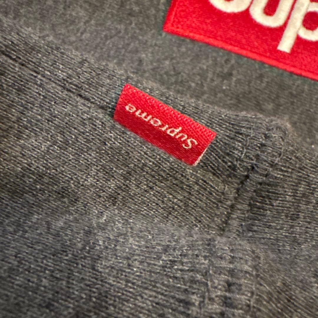 ⬛︎極美品⬛︎supreme⬛︎ボックスロゴ⬛︎パーカー⬛︎チャコールグレー⬛︎XL⬛︎シュプ