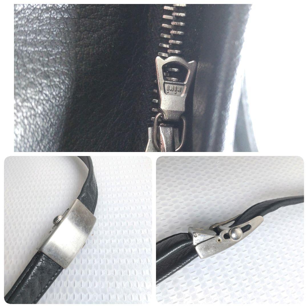 【Ackermann】美品 レザー ショルダーバッグ ターンロック 黒