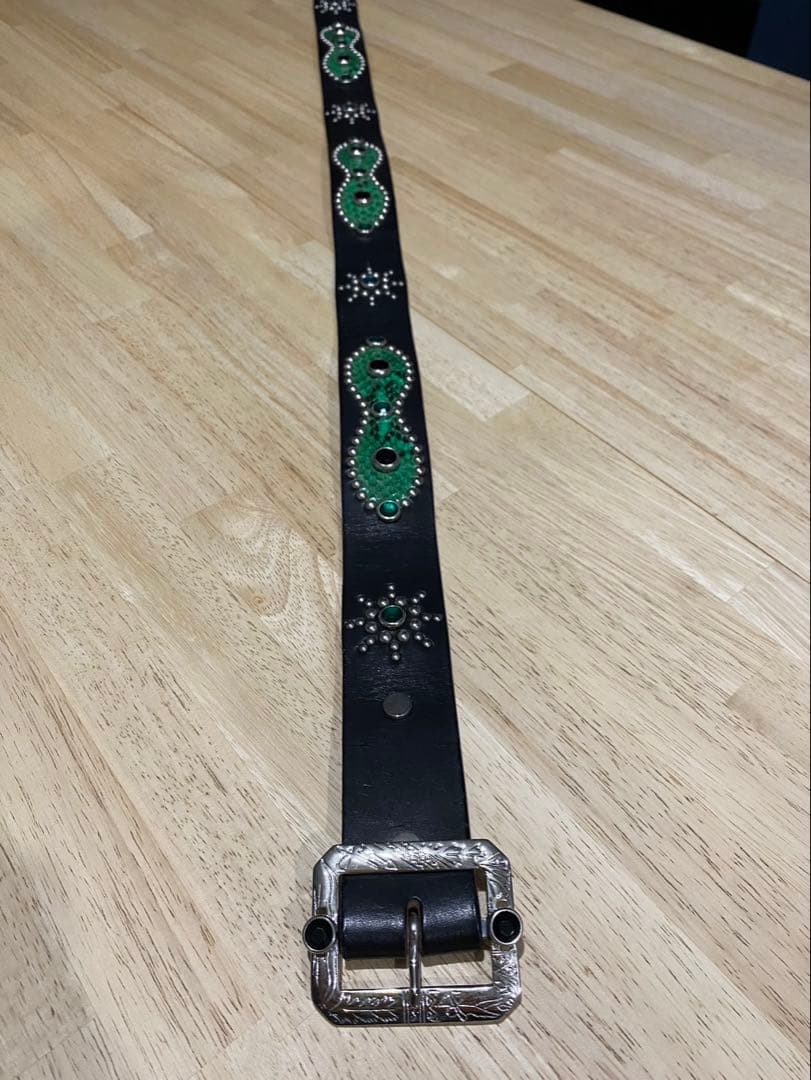 010 本革 W36 スタッズ ベルト ビンテージ ヴィンテージ HTC