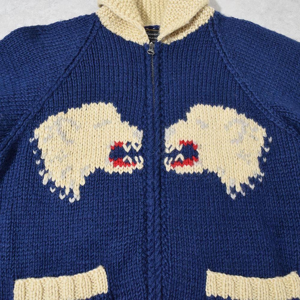 90s ALASKA カウチン ニット セーター S 古着 アメカジ ビンテージ