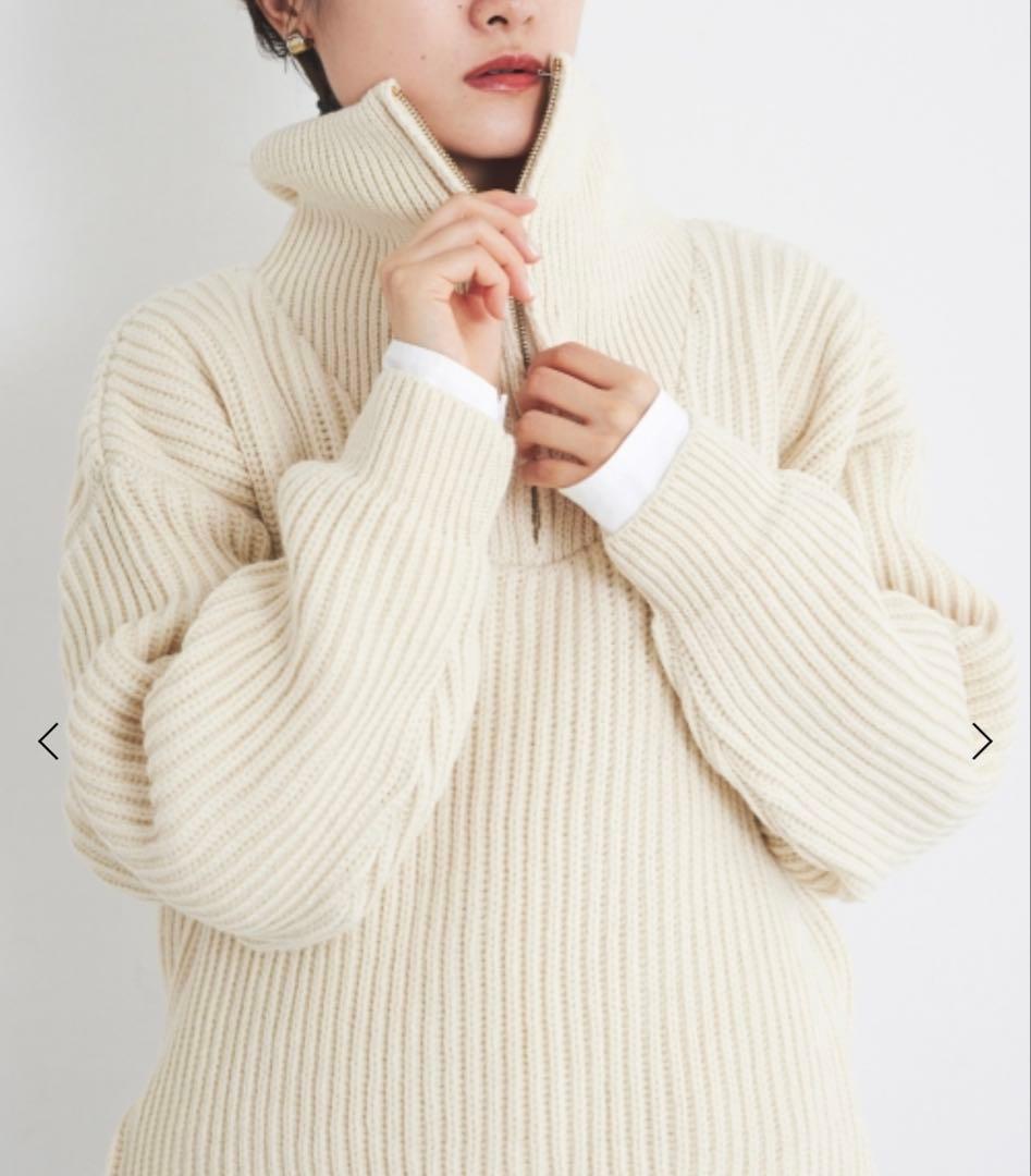 Oldderby Knitwearオールドダービーニットウェアハーフジップニット