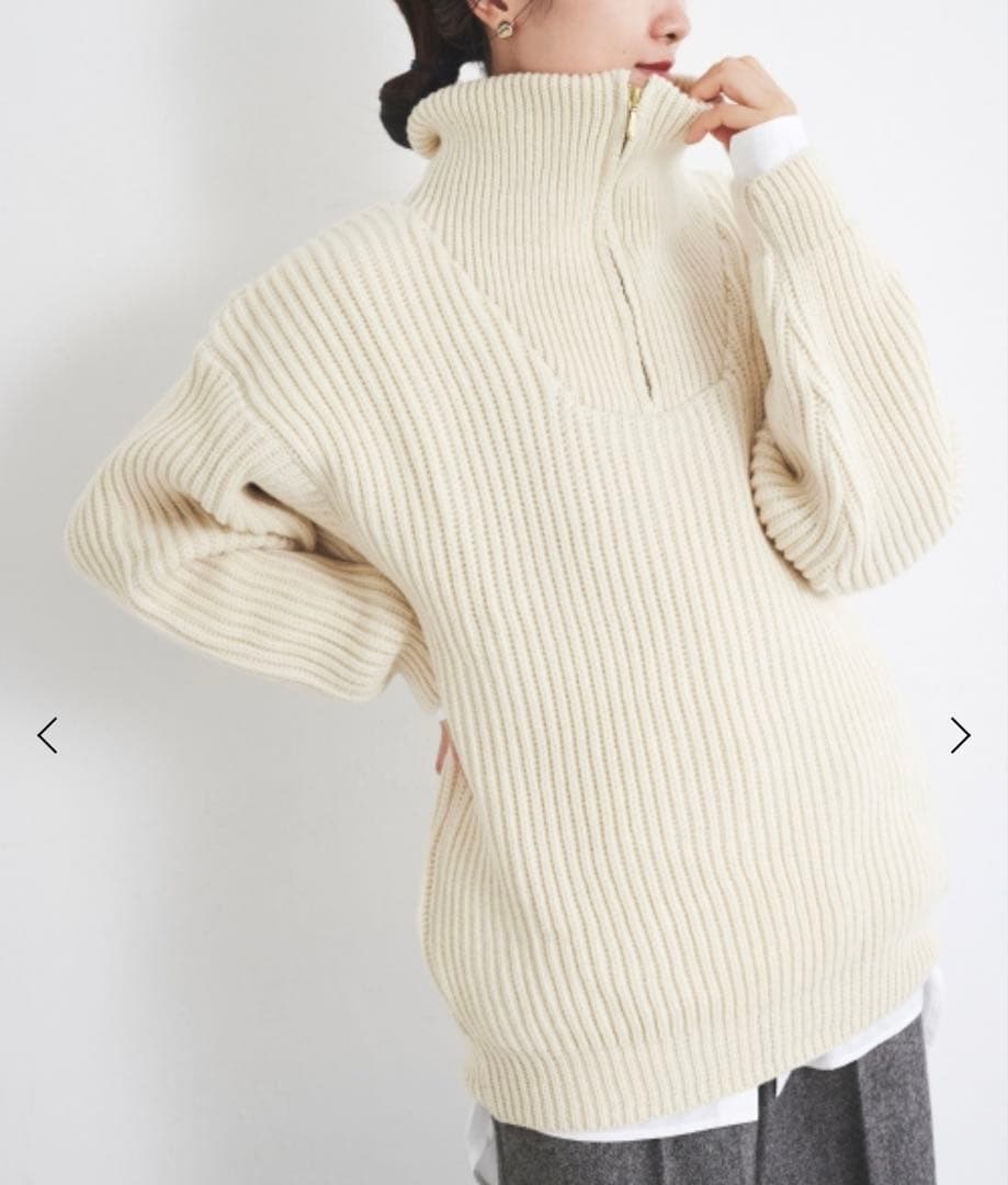 Oldderby Knitwearオールドダービーニットウェアハーフジップニット