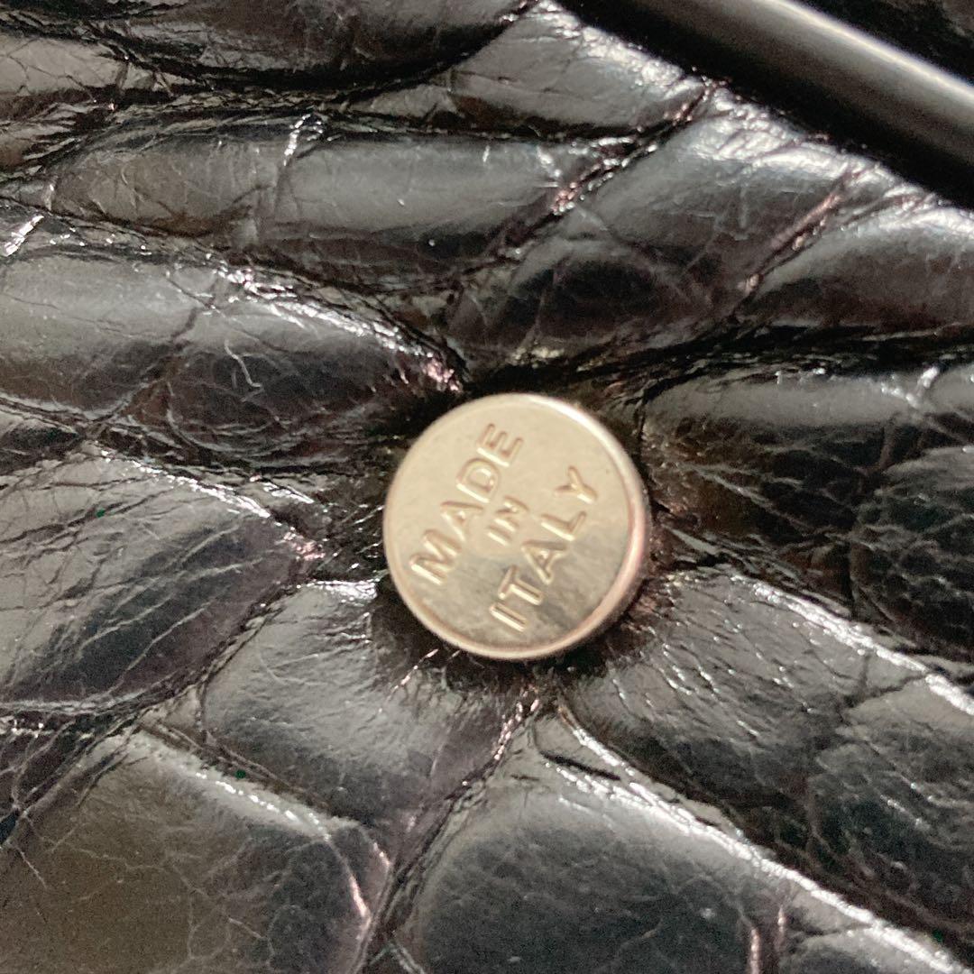 【美品】Pyloot パイロット ブリーフケース クロコ型押し イタリア製 BK