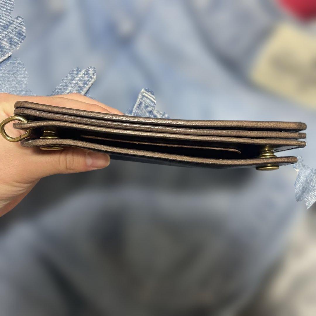 クロムエクセル　茶芯ロングトラッカーウォレット　三層　値下げ中！