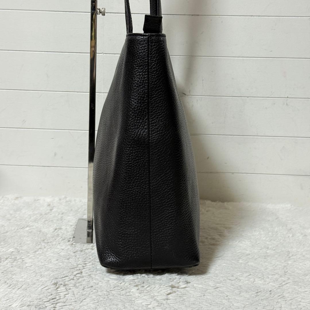 極美品✨HushTug ハッシュタグ　トートバッグ　姫路レザー　シボ革　ブラック