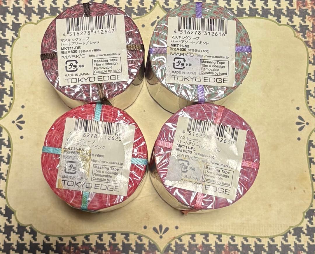 廃盤　マークス　マスキングテープ ハートアソート