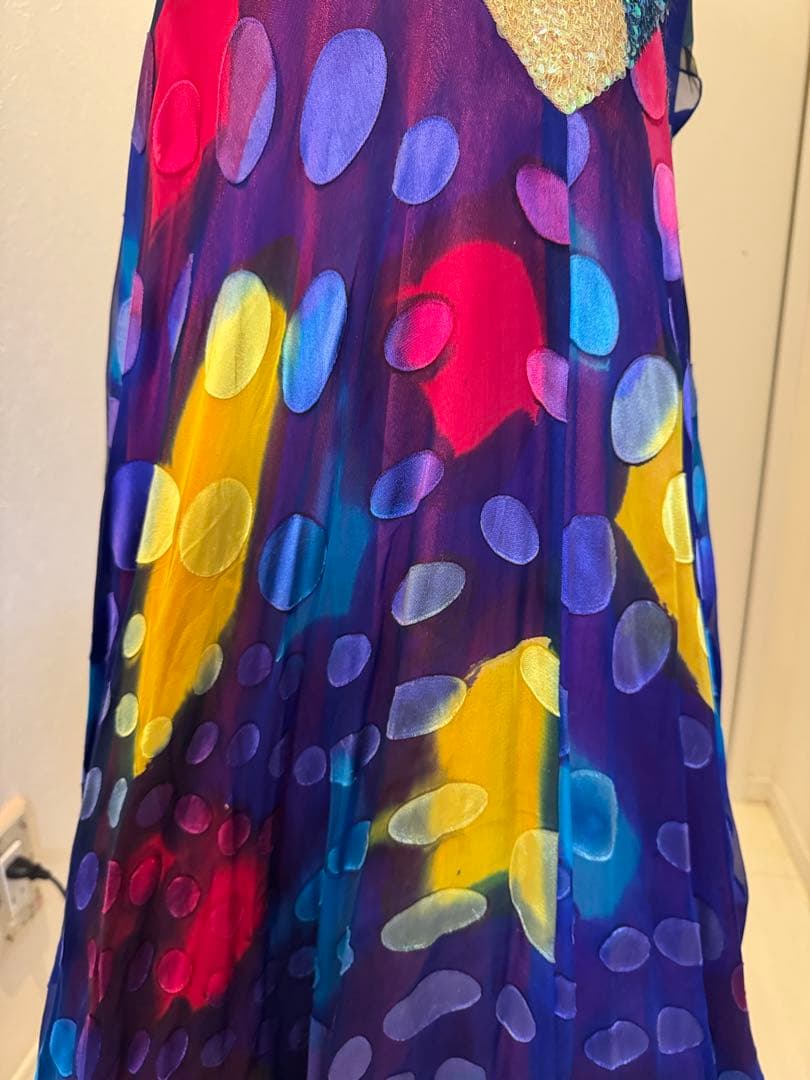 ダンスドレス 青 緑 紫