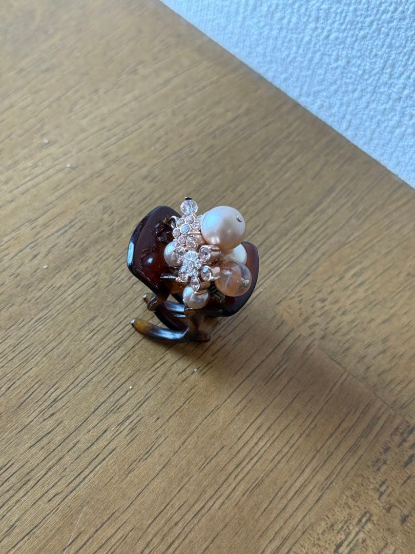 Reine Claudeレーヌクロード ヘアクリップ2個セット ビジュー＆パール