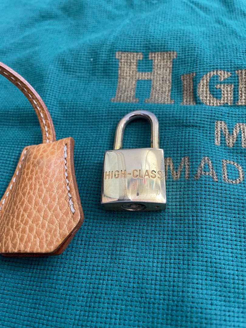 HIGH-CLASS ブラウンレザー ハンドバッグ