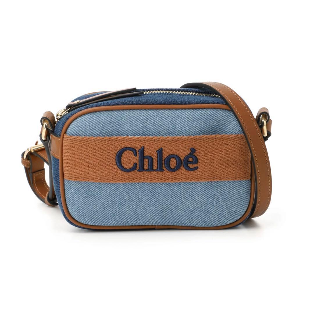 クロエ Chloe ショルダーバッグ キッズ デニムブルー c20276