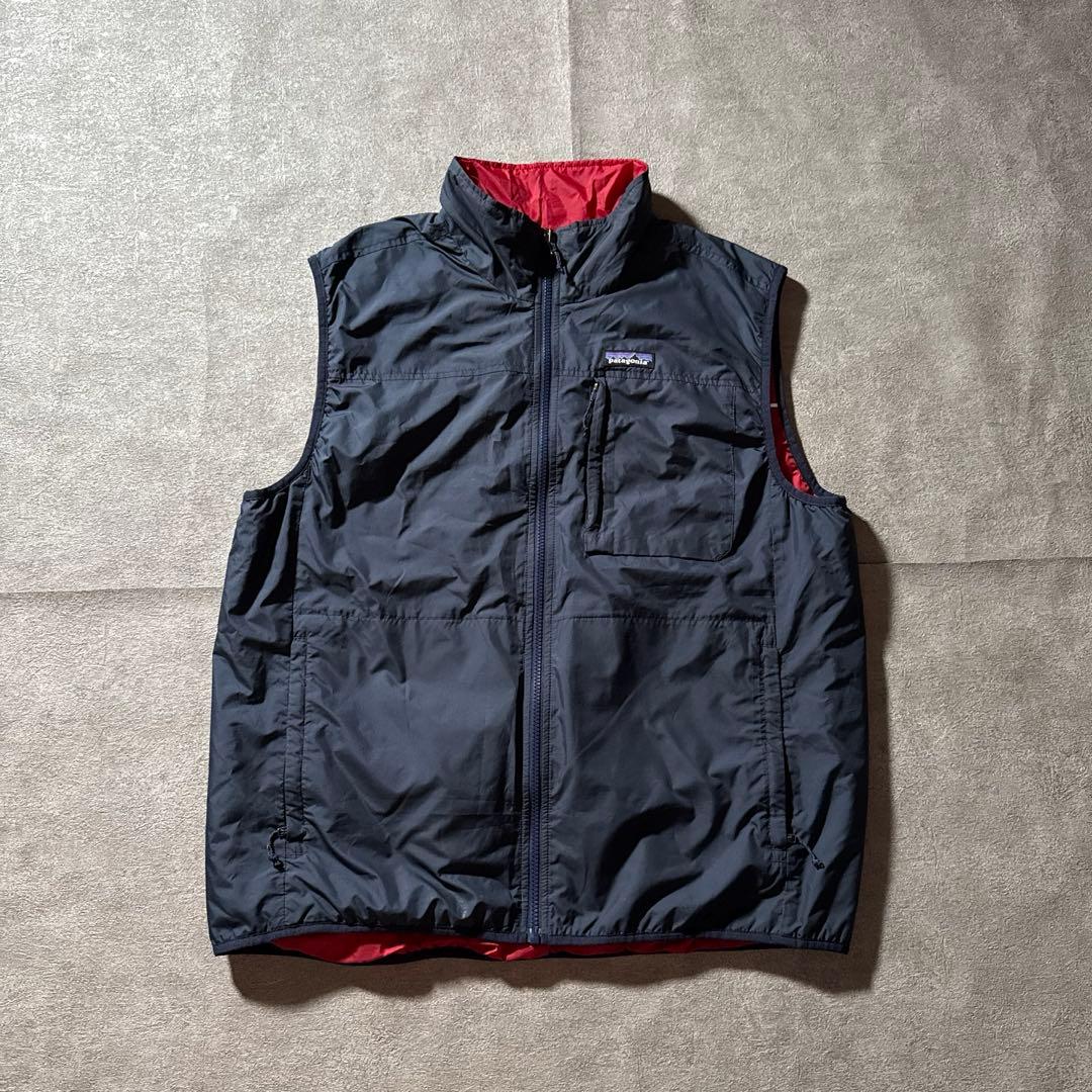Patagonia リバーシブル クランクセット ベスト ネイビー 赤 L