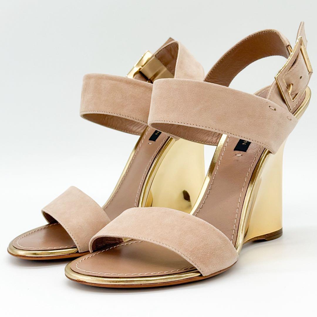 ♡美品♡ ルイヴィトン ウェッジソール スエード ストラップ ミュール