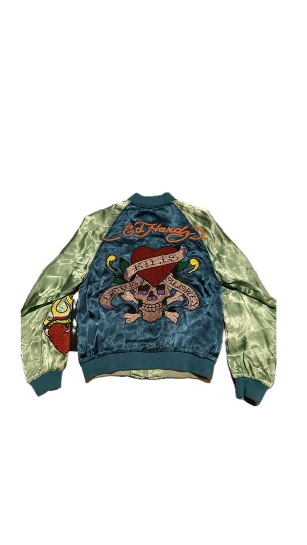 ジャケット・アウター ED Hardy vintage reversible sukajan