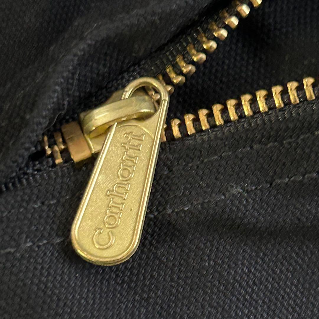 P275【裏地キルティング】【ダブルニー】カーハート オーバーオール 黒 ダック