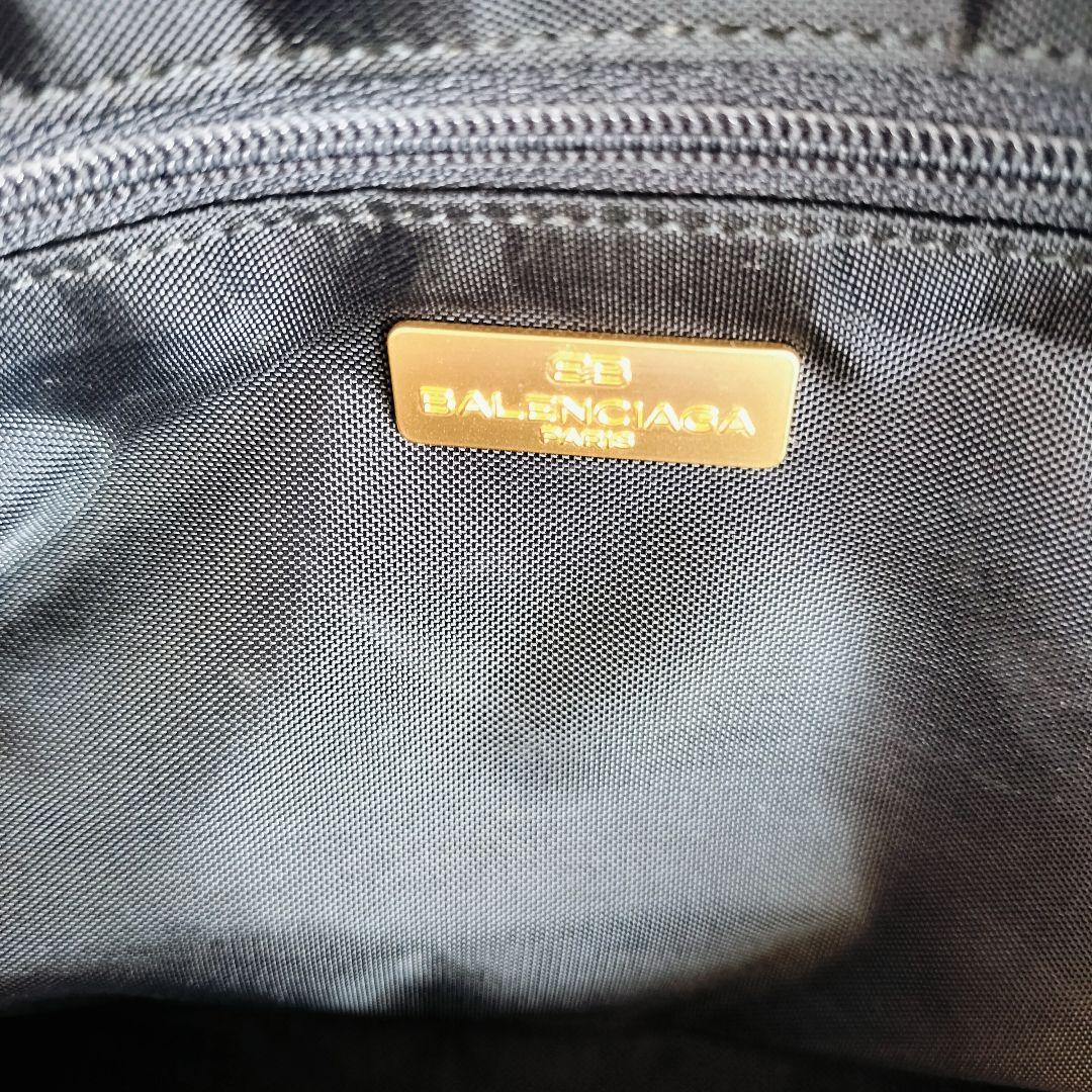 美品☆BALENCIAGA バレンシアガ☆ボストンバッグ 黒×ブラウン