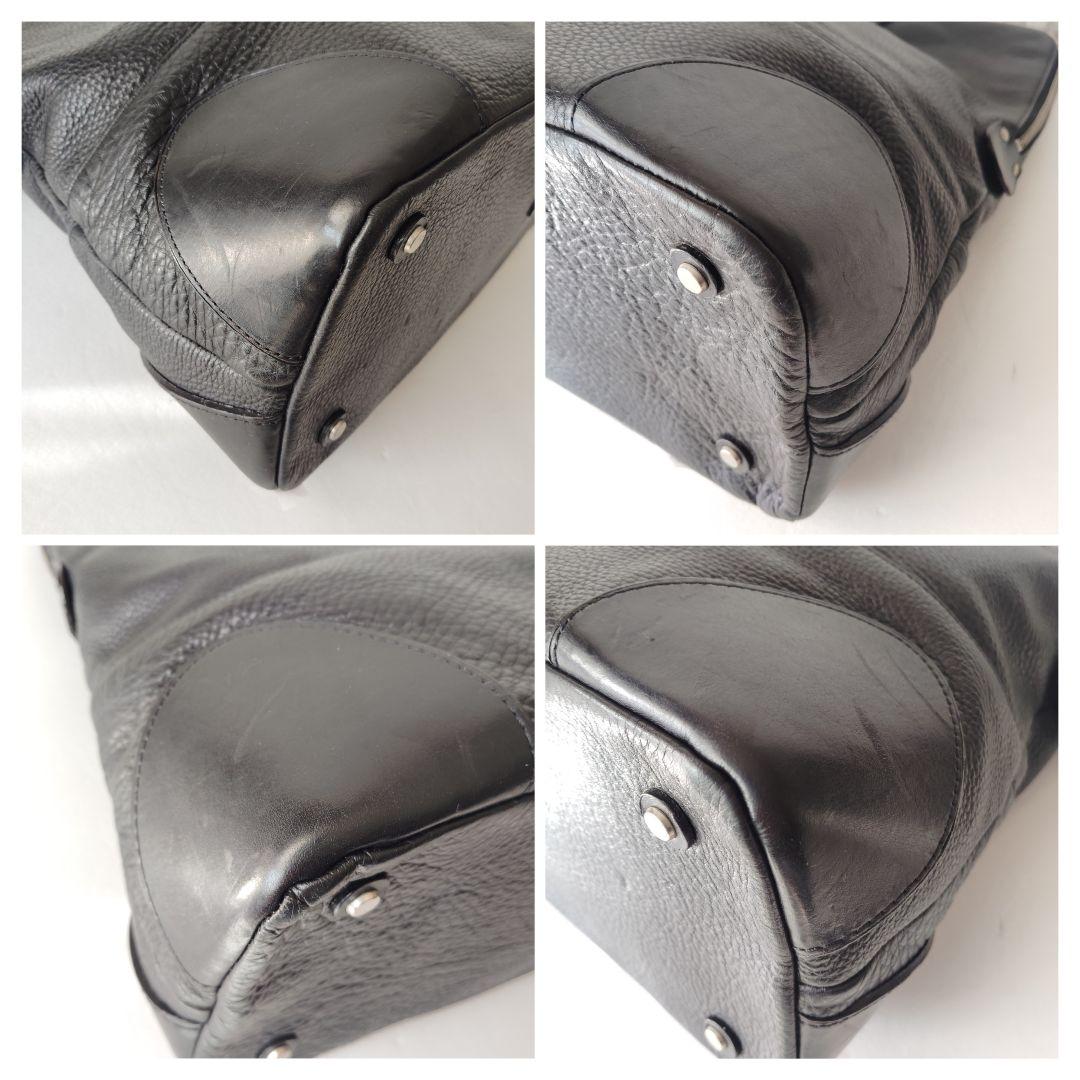 ganzo fico レザートートバッグ ブラック