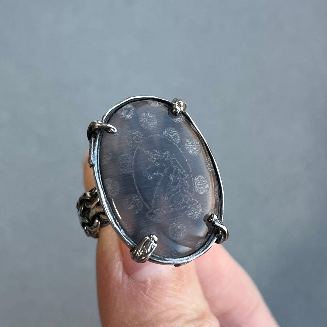 ジェムキングダム　ユニコーン　ドット　ストーン　リング　925 シルバー