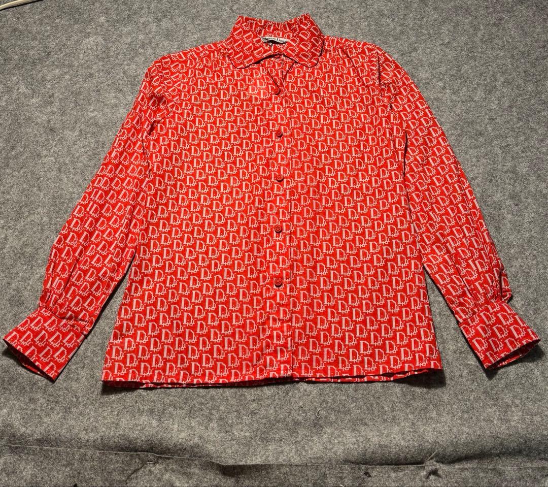 90s dior 総柄クリスチャンディオール vintage シャツ　トロッター