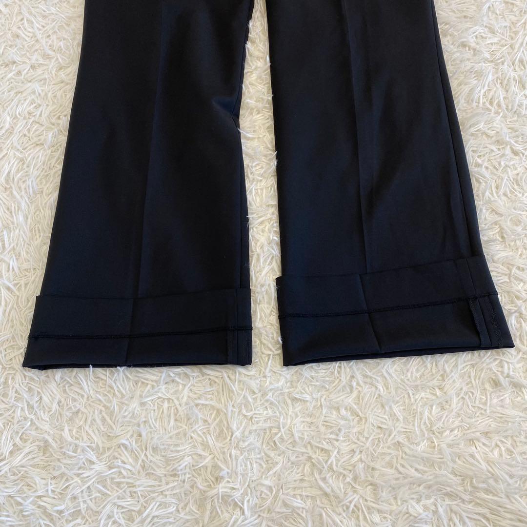 【大きいサイズ】ジェイプレス　ノーカラーパンツスーツセットアップ　黒　17号