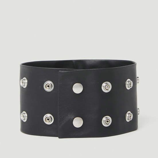 新品 Rick Owens 23AW Leather Stud Necklace