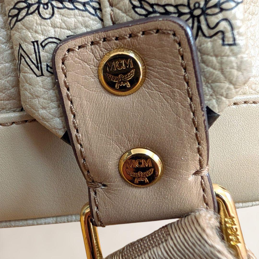 MCM ヴィセトス バックパック リュックサック スタッズ ベージュ