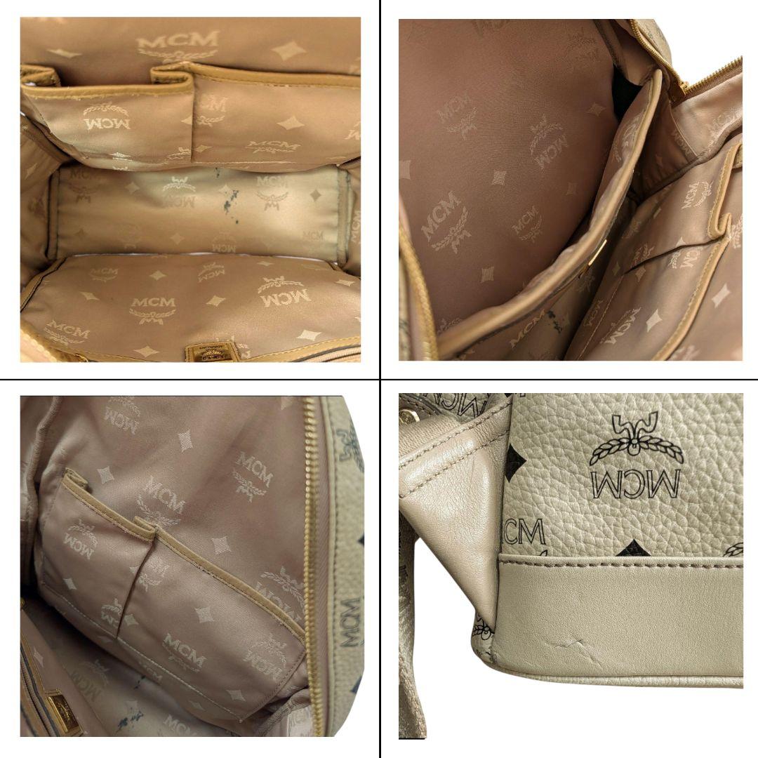 MCM ヴィセトス バックパック リュックサック スタッズ ベージュ